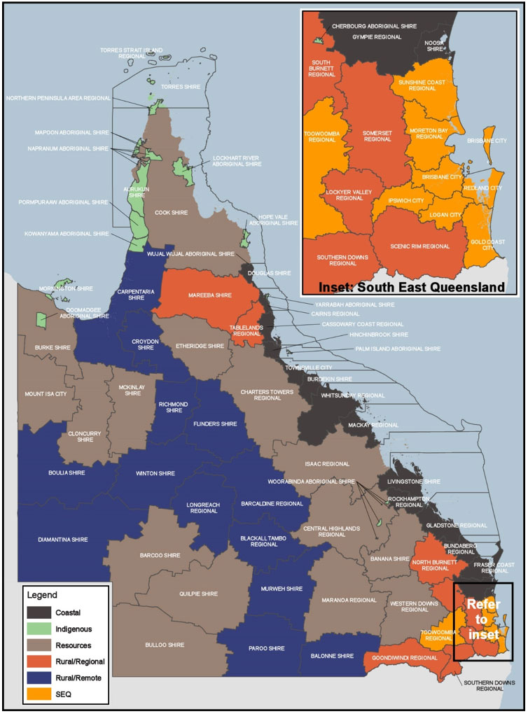 Figure 1B Geographical location - local government segments